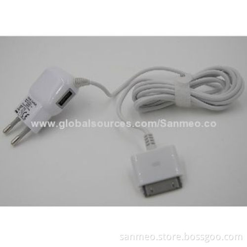 Travel charger with USB port, charges two devices, 1.2m cable lengthNew